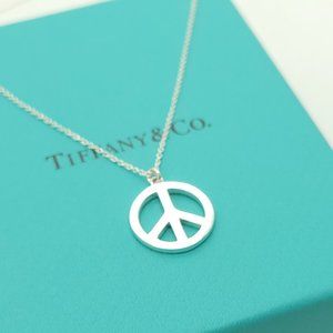 Tiffany Peace Sign Necklace 